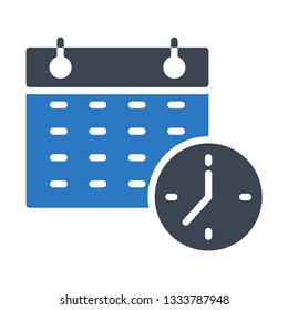 deadline glyph double color icon