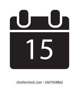 deadline glyph flat vector icon