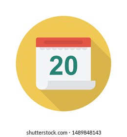 deadline glyph flat vector icon