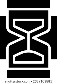 Deadline Glyph Icon - Single Icon, Vector