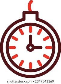 Deadline Glyph Two Color Icon For Personal And Commercial Use.
