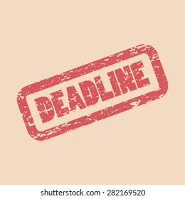 Deadline grunge style stamp. Vector EPS8