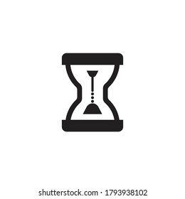 Deadline hourglass icon black vector illustration