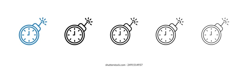 Deadline icon in black and blue