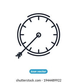 deadline icon. deadline clock and arrows symbol template for graphic and web design collection logo vector illustration