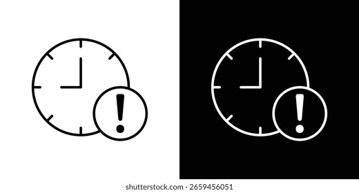 Icono de fecha límite para concepto y Diseño gráfico. Colección de iconos de vector de estilo negro de alta calidad