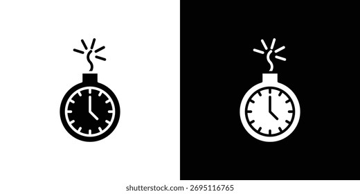 Deadline icon concept. silhouette icon.