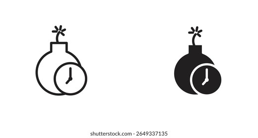 Deadline icon Design Illustrations. editable web icons