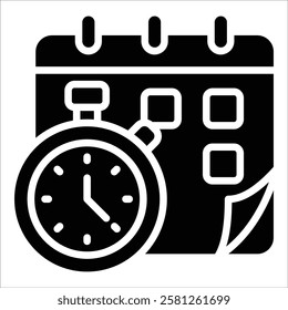 Deadline Icon Element For Design