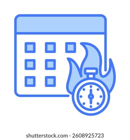 Deadline Icon Element for Design