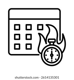 Deadline Icon Element for Design