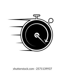 Deadline Icon. Fast Work, Responsive Symbol - Vector.