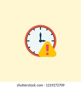 Deadline icon flat element. Vector illustration of deadline icon flat isolated on clean background for your web mobile app logo design.