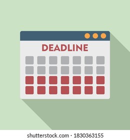 Icono de fecha límite. Icono de vector de fecha límite para el diseño web