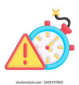 Deadline icon in Flat style.