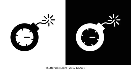 Icono de fecha límite, icono de estilo de glifo para Sitio web o App móvil
