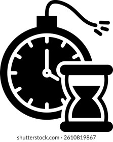 Deadline Icon Glyph Vector Illustration