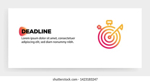 DEADLINE ICON AND ILLUSTRATION CONCEPT