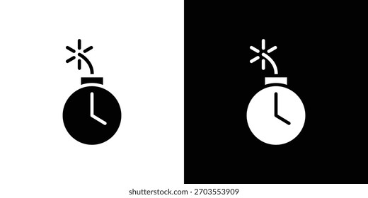 Deadline icon illustration doodle. Flat illustration vector set