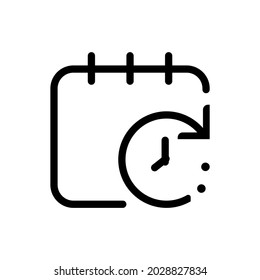 the deadline icon. the interface symbol. vector graphics.isolated on a white background.