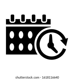 deadline icon isolated sign symbol vector illustration - high quality black style vector icons
