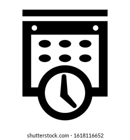 deadline icon isolated sign symbol vector illustration - high quality black style vector icons
