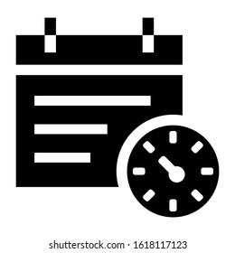 deadline icon isolated sign symbol vector illustration - high quality black style vector icons
