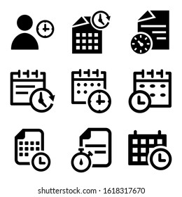 deadline icon isolated sign symbol vector illustration - Collection of high quality black style vector icons
