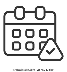 Deadline Icon Lineal Style Vector Illustration