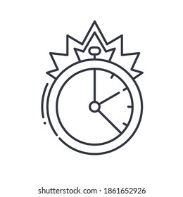 Deadline icon, linear isolated illustration, thin line vector, web design sign, outline concept symbol with editable stroke on white background.