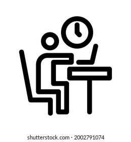 deadline icon or logo isolated sign symbol vector illustration - high quality black style vector icons
