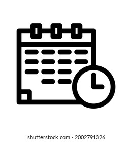 deadline icon or logo isolated sign symbol vector illustration - high quality black style vector icons
