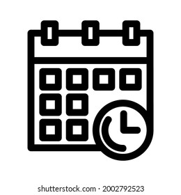 deadline icon or logo isolated sign symbol vector illustration - high quality black style vector icons
