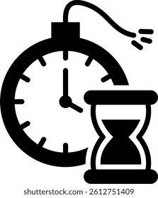 Deadline Icon Mixed Vector Illustration