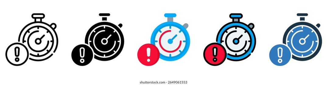 Deadline Icon Multiple Style Vector Illustration