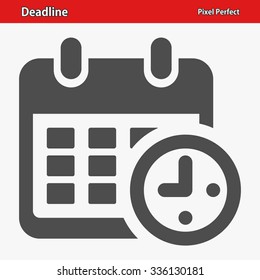Deadline Icon. Professional, pixel perfect icon optimized for both large and small resolutions. EPS 8 format.