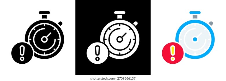 Deadline-Symbol Set Glyphe, Vektorgrafik