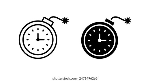 Deadline icon set. for mobile concept and web design. vector illustration