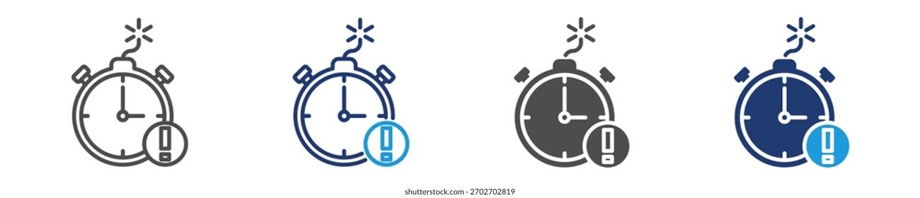 Icono de fecha límite Establecer varios estilos