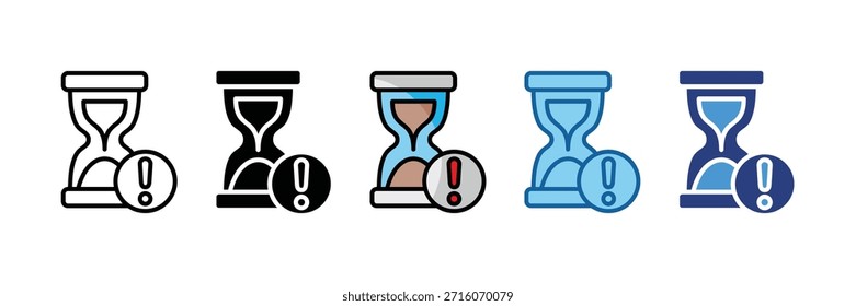 Deadline Icon Set Multiple Style Collection
