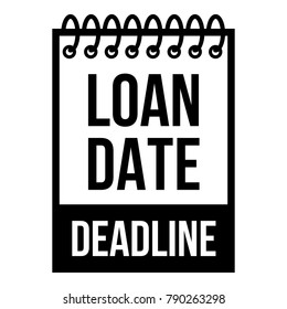 Deadline icon icon. Simple illustration of deadline vector icon for web.