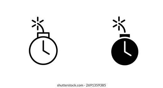 Icono de fecha límite Ilustración vectorial simple para gráficos y Diseños web.