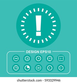 Deadline icon stock vector illustration. Flat design.