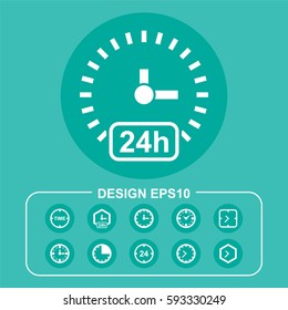 Deadline icon stock vector illustration. Flat design.