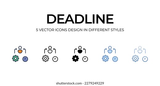 Deadline icon. Suitable for Web Page, Mobile App, UI, UX and GUI design.