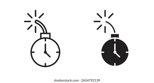 Concepto de símbolo de icono de fecha límite. Iconos para Web y móvil.