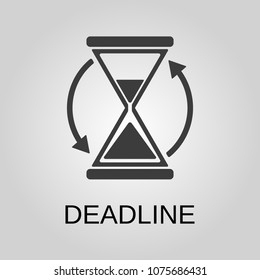 Deadline icon. Deadline symbol. Flat design. Stock - Vector illustration