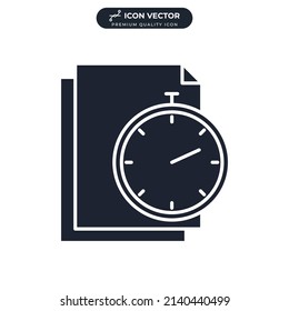 deadline icon symbol template for graphic and web design collection logo vector illustration
