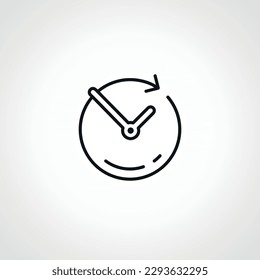 Deadline icon. Time icon. Fast time outline icon.