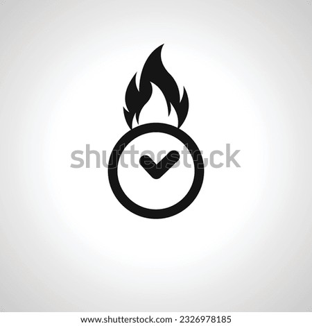 deadline icon. Time icon, fire Clock icon, deadline sign